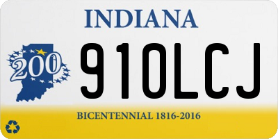 IN license plate 910LCJ