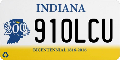IN license plate 910LCU