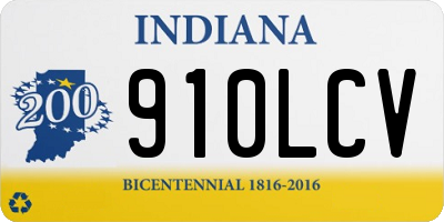IN license plate 910LCV