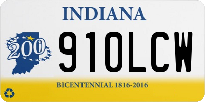 IN license plate 910LCW