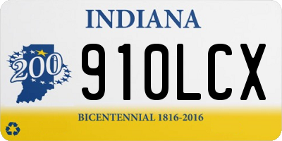 IN license plate 910LCX