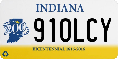 IN license plate 910LCY