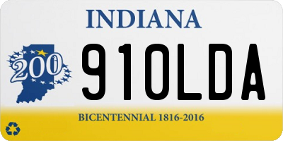 IN license plate 910LDA