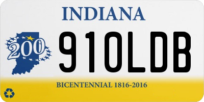IN license plate 910LDB