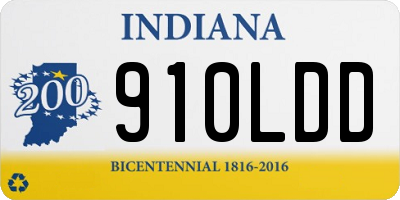 IN license plate 910LDD