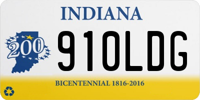 IN license plate 910LDG