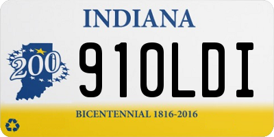 IN license plate 910LDI
