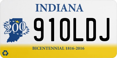 IN license plate 910LDJ