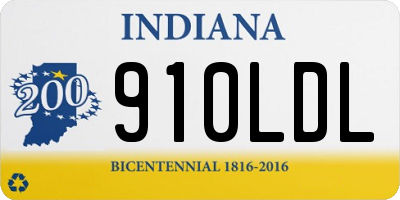 IN license plate 910LDL