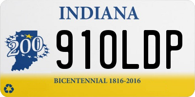 IN license plate 910LDP