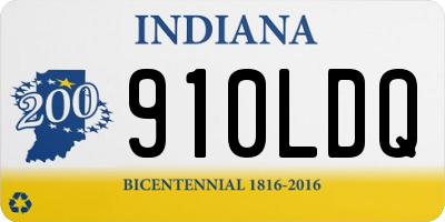 IN license plate 910LDQ