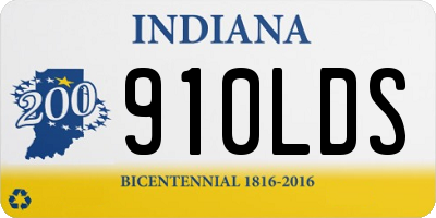 IN license plate 910LDS