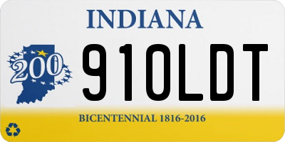 IN license plate 910LDT