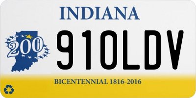 IN license plate 910LDV