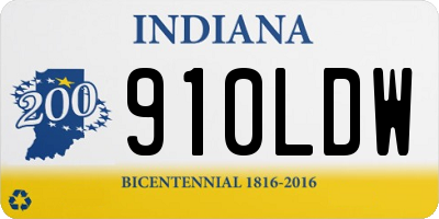 IN license plate 910LDW