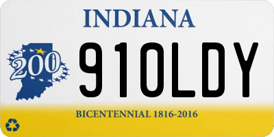 IN license plate 910LDY