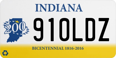 IN license plate 910LDZ