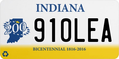 IN license plate 910LEA