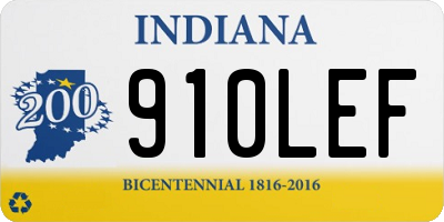 IN license plate 910LEF