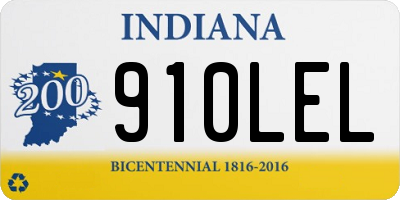 IN license plate 910LEL