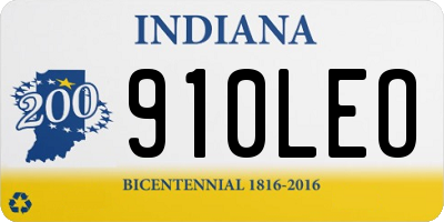 IN license plate 910LEO