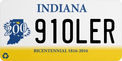 IN license plate 910LER