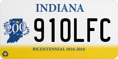 IN license plate 910LFC