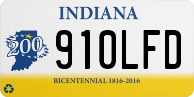 IN license plate 910LFD