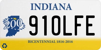 IN license plate 910LFE