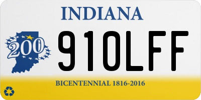 IN license plate 910LFF