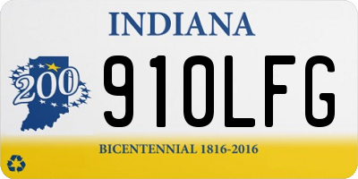 IN license plate 910LFG