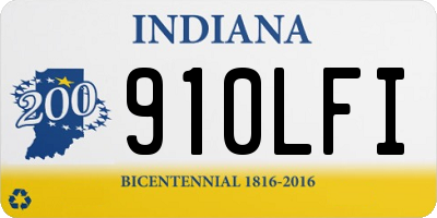 IN license plate 910LFI