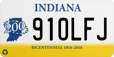 IN license plate 910LFJ