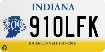 IN license plate 910LFK