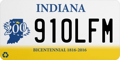 IN license plate 910LFM