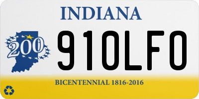 IN license plate 910LFO