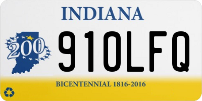IN license plate 910LFQ