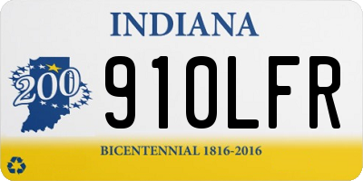 IN license plate 910LFR