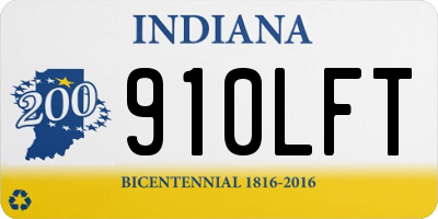 IN license plate 910LFT