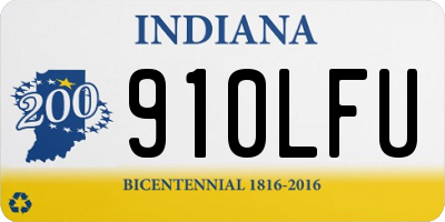 IN license plate 910LFU
