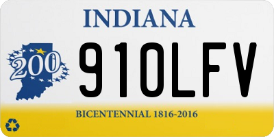 IN license plate 910LFV