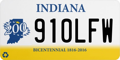 IN license plate 910LFW