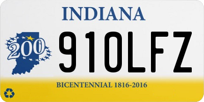 IN license plate 910LFZ