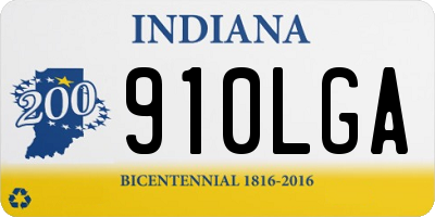 IN license plate 910LGA