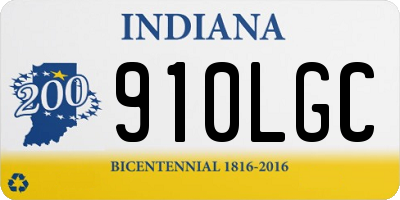 IN license plate 910LGC