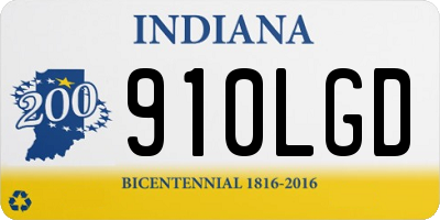 IN license plate 910LGD