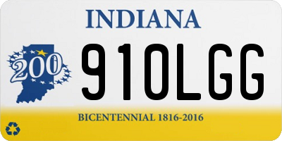 IN license plate 910LGG