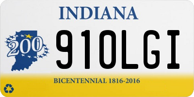 IN license plate 910LGI