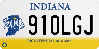 IN license plate 910LGJ