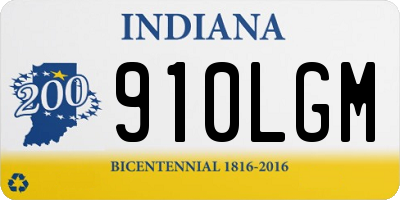 IN license plate 910LGM